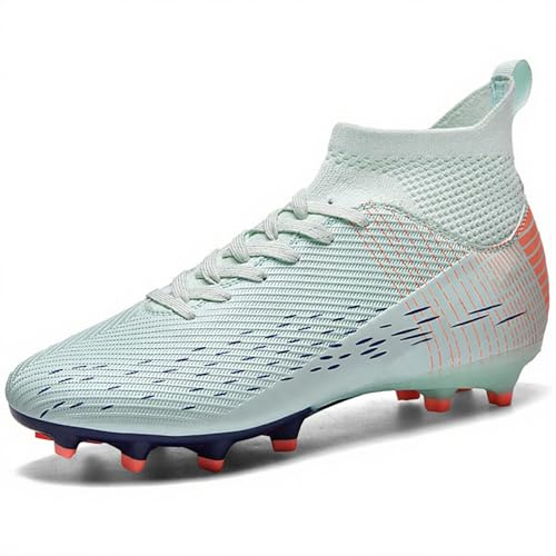 NUTTOPL Chaussures de Football Homme High Top Spikes Crampons de Foot Professional Athletic Shoes Athlétisme Entrainement de Football Antidérapant