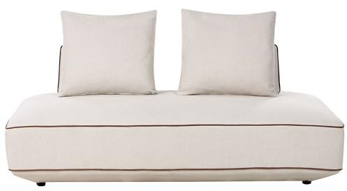 Beliani Modern Upholstered Chaise with Cushions Comfortable Lounge Chair Seillans