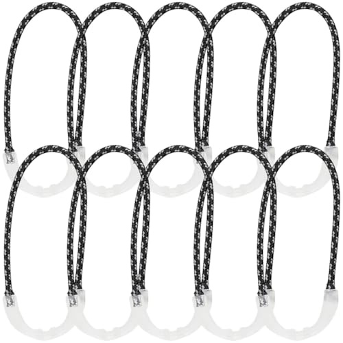 Alasum 10 pièces Cordons Tirettes de Fermeture Éclair Lumineux Accessoires Outdoor Résistants pour Sacoches à Dos Valise et Vêtements Remplacements Pratiques pour Tirettes Endommagées
