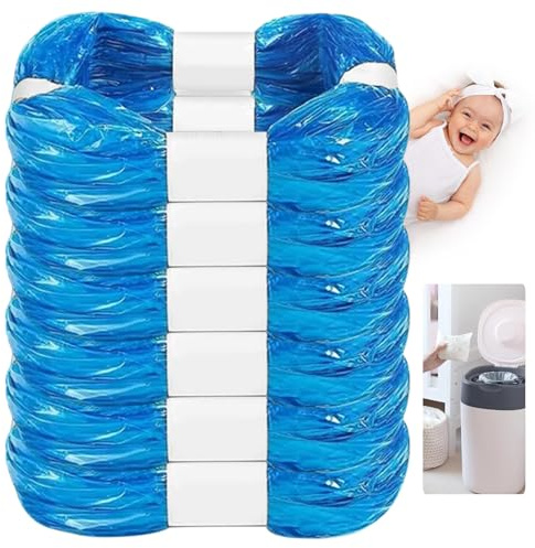 6 Recharge Poubelle a Couche, Sac Poubelle Couche Grande Capacité, Bebe Recharge Sac Poubelle Couche Compatible avec Tommee Tippee, Angelcare
