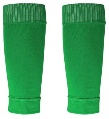 FJDRSIG 2 Pcs Football Socks,Breathable Sock Sleeves,Pre Cut Football Socks,Comfortable Footballs Sleeve Sock,Minimalist CutSocks Footballs,for Men and Women Running or Training & Matches (Green)