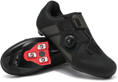 JiuQing Landsvägscykling skor Herr Dam Kompatibla med Peloton SPD KEO Indoor Outdoor cykelskor med Delta-klossar