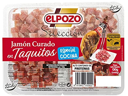 ElPozo Jamón Serrano, Paquete de 2 x 65g