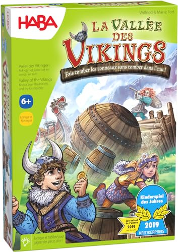 HABA El Valle de los Vikingos - Juego de Mesa Infantil y Familia - Juego de Habilidad táctica y de Estrategia - Premio del año - Gran Tablero de Juego - 6 años + - 304698, Oro y Dorado