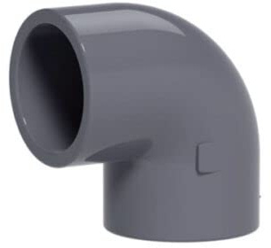 PVC Grey Metric Plumbing Fittings Pipe Tubing for Aquarium Fish Tank Pond Solvent Weld Plumbing Connectors (90 Degree Elbow, 40mm)