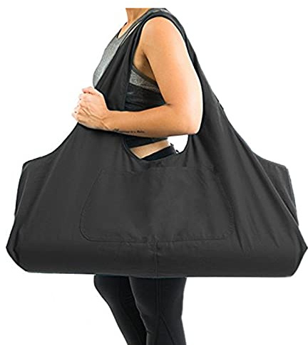 Extra Large Yoga Mat Bag Portable Carriers Bag with Big Open Pocket & Inner Zipper Pocket Women Men Large Capacity Tote Bag for Pilates Yoga Gym Sports Quality Canvas Yoga Bag Stores Mat/Accessories