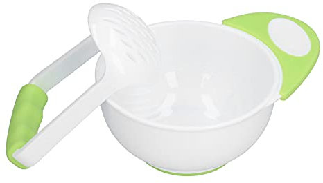 Babymat Mosskål, Babymat Mosskål Set Halkfri Lång Skål Handtag Frukt Grönsakspuré Mosskål med Malstång