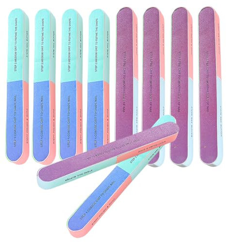 ZOKJSW 10pcs blocchi per unghie 7 in 1 per unghie naturali lucide lucidatrici e manicure