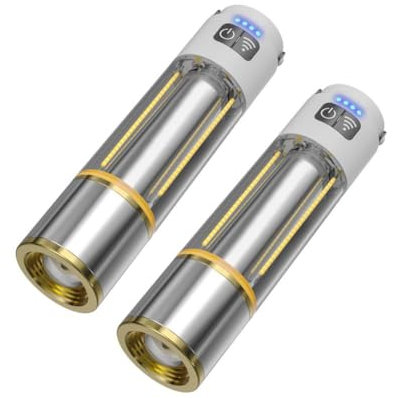 WAXCMXYH Lampes de poche rechargeables haute luminosité, lampe de poche multifonction super lumineuse longue distance, modes d'éclairage 4 LED réglables