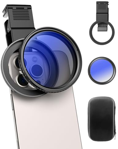 APEXEL 67mm CPL Handyobjektiv, Universal Handy Polfilter Set, mit Handyclip, Cold Shoe Mount, Sperrknopf, Passend für alle Smartphones