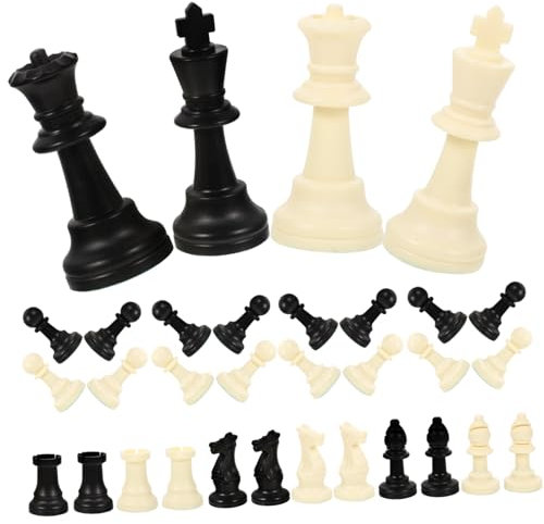 BESTonZON 1juego Ajedrez De Plástico De Repuesto De Accesorios para Tablero De Ajedrez Compatible Estándar Mejora Habilidades De Lógica y Estrategia