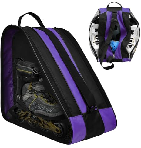 Roller Skate Bag,Great for Roller Skates, Ice Skates, Rollerblade, Figure Skates, Ice Hockey Skate - Skate Bag for Kids and Adults (Purple)