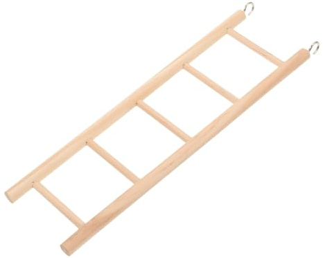 NUOBESTY Scala in Legno per Uccelli Piccola Giocattolo Arrampicata Sicuro per Pappagalli Stimola Esercizio Stabilità e Masticazione per Pappagallini e Piccoli Volatili