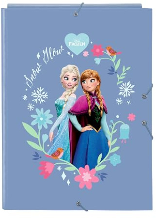 FROZEN - Carpeta Folio con 3 Solapas, Ideal para Niños de Diferentes Edades, Cómoda y Versátil, Calidad y Resistencia, 26x36.5 cm