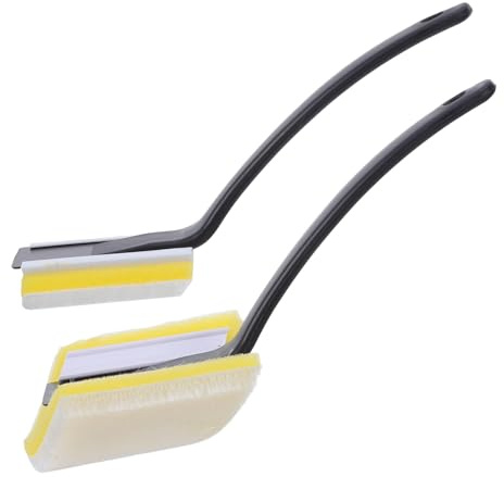 Toddmomy Set 2 Pennelli Angolari per Pittura, Piccolo Pennello Triangolare per Bordi e Dettagli, Strumento per Rifinire Angoli Pareti e Soffitti, per Lavori di Ristrutturazione e Fai da Te