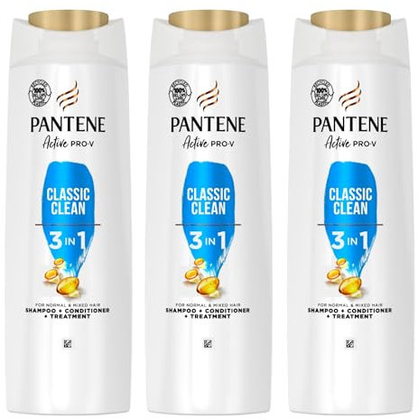3 x 360ml Pantene 3 in 1 Shampoo+Conditioner+Treatment Classic Clean for Normal & Mixed hair