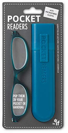 if Pocket Readers - Teal +1.5, Reading Glasses in a Slim Pocket Sized case, 60 g