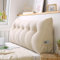 Miaogoo Rückenkissen, weiches Kopfteil, Lesekissen, Tatami, Bett, Sofa, Nackenrolle, abnehmbar, für Kopf, Taille, Rücken, Lendenwirbelstützkissen, Keilkissen (180 x 20 x 50 cm, gebrochenes Weiß)