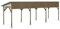 Kibri 38349 H0 Holzcarport Bausatz