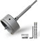 CSOOM Sierra perforadora de hormigón de 120 mm con extensión SDS-Plus de 220 mm, juego de sierras perforadoras para hormigón, juego de 4 brocas de centrado de 8 x 110 mm, punta de metal duro, 2 brocas