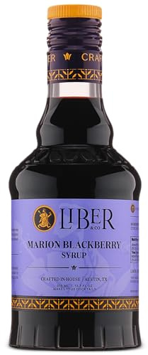 Liber & Co. Marion Blackberry Syrup - Craft Cocktail Mixer with Premium Oregon Marionberries - Perfect for Bramble Cocktails & Margaritas - Makes 25 Drinks (12.7 oz)