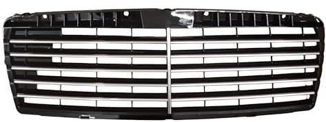 Griglia Anteriore Maschera Calandra Nero Lucido Cromato Per Mercedes W210 96-99