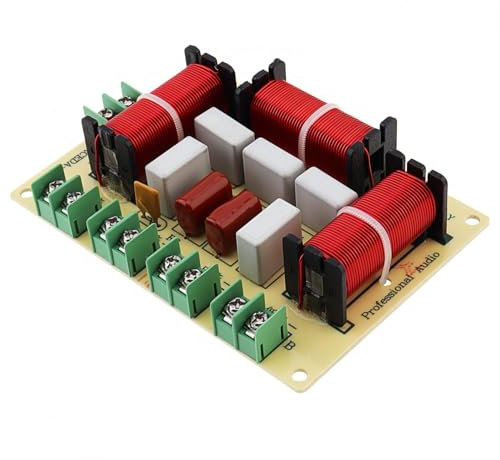 DriSentri 4 Way Crossover for Speaker, 120W 4-8 Ohm 4 Way High & Midrange with Dual Low-Frequency Divider, HiFi Solderless Audio Speaker Upgrade for Home Stereo