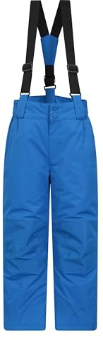 Mountain Warehouse Raptor Kids Snow Pants - Snowproof Boys Ski Trousers, Detachable Braces Bottoms - Ideal for Winter Skiing Holidays & Snowboarding Cobalt Kids Size 11-12 Years