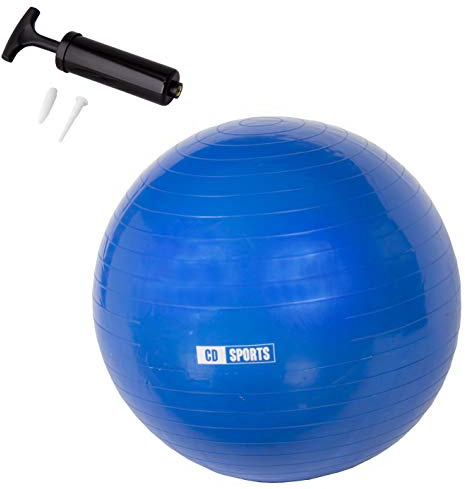 Calma Dragon Pilates Ball 55cm / 65cm / 75cm de diamètre, Ballon de Grossesse, Fitball, avec gonfleur Inclus, Grand Ballon pour Le Yoga, Gymnastique, Fitness (Bleu, 75)
