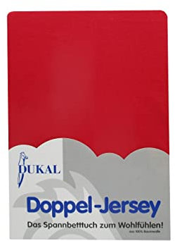 Dukal | Spannbettlaken oval für Kinderwagen Stubenwagen Wiegen Beistellbett | 35x75 – 40x75 cm | aus hochwertigem DOPPEL-Jersey | 100% Baumwolle | Farbe: rot