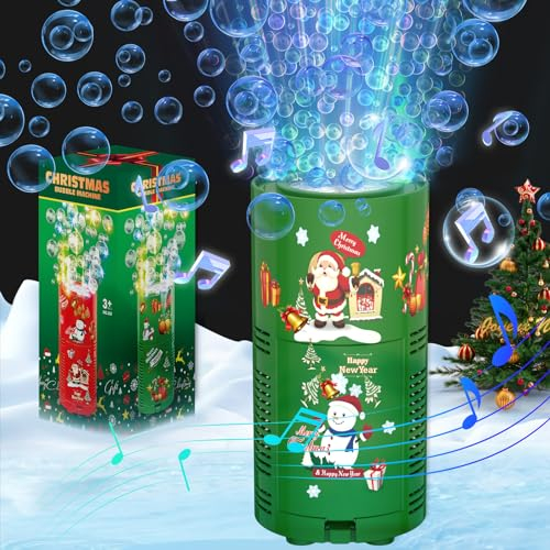PANACARE Feuerwerk Seifenblasenmaschine, Seifenblasenmaschine 10000+Seifenblasen mit Seifenblasenlösung/Akku/Musik/Licht, Seifenblasenspielzeug Kinder Geschenk, Hochzeit, Neujahr, Weinachten,Party