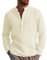 Kvruhuiy Mens Linen Cotton Shirts Long Sleeve Tops Button Solid Summer Beach Shirts T-Shirts Beige XL