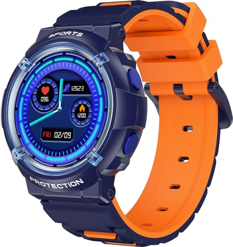 Smartwatch Kinder Schrittzähler IP68 wasserdichte Kinderuhr mit Herzfrequenz Schlafmonitor Wecker Fitnessuhr Jungen Mädchen 25 Sportmodi Smart Watch Kids Tracker Geschenke für Kinder