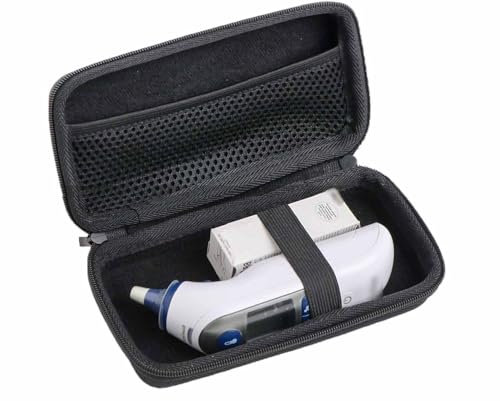 inDomit Hard Case Compatible with Ear/Infrared Thermometer, Storage Braun ThermoScan 7 iProven, iHealth, MILDSIX, KDT, EasyEast