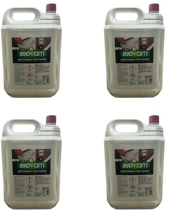 AERREGI 4X5LT BIOETANOLO COMBUSTIBILE Liquido Ecologico Naturale INODORE Camino