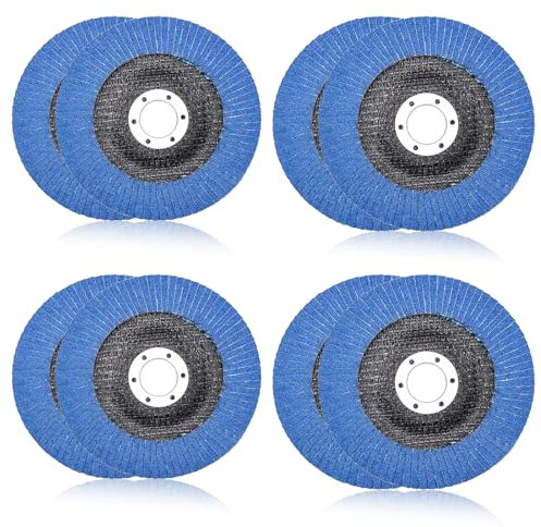 8 Stück Fächerscheibe, Schleifscheiben 125mm Schneiden Lamellenscheiben Blau Schleifmopteller 40 60 80 120 für Metall Holz Stahl Schnelles Winkelschleifer Poliermaschine
