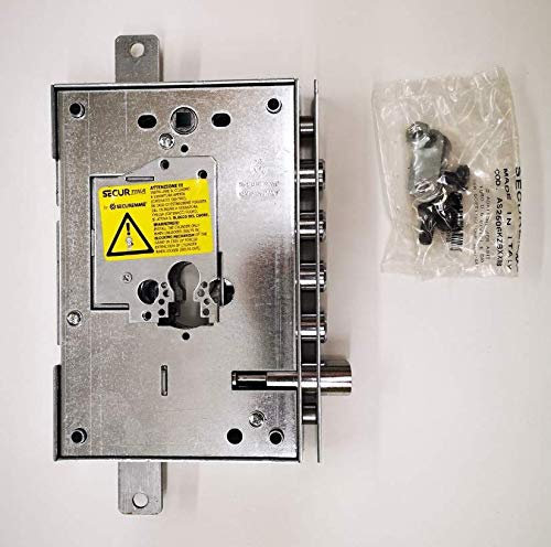 SERRATURA PER PORTE BLINDATE COMPLETA DI CUORE PER CILINDRO EUROPEO 4 CATENACCI mm.18 CON INTERASSE mm.28.CUORE E PIASTRA ANTITRAPANO MANO DESTRA SERIE 250, RICAMBIO PER DIERRE 7111