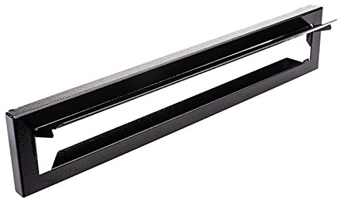 PrimeMatik - Clapet de boîte aux Lettres. Fente à Lettres pour Portes et clôtures en Acier Noir