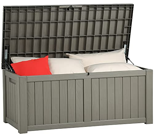 YITAHOME Baule da Esterno 450L per Esterni, Grande Baule da Giardino in Resina per Patio Forniture, Cuscini da Esterno