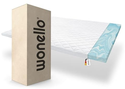 WONELLO® Matratzentopper Recharge 140x200 cm | Gelschaum Medium | Öko-Tex zertifiziert & waschbar | Matratzenauflage für extra Komfort | Gel Topper für Matratzen | 140 x 200cm für Bett & Boxspringbett