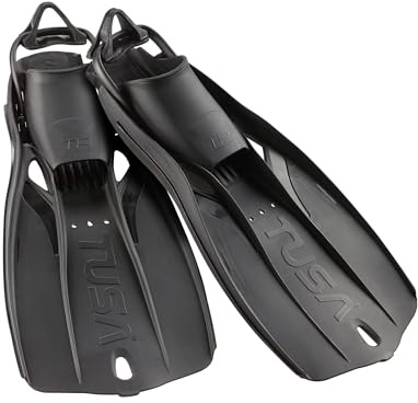TUSA SF-0110 Travel Right Scuba Diving Fins, Large, Black