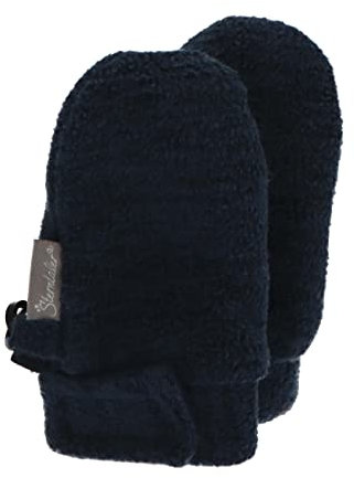 Sterntaler Unisex Kinder Fäustlinge Ohne Daumen Microfleece Melange (Recycelt) Handschuh, Marine, 1 EU