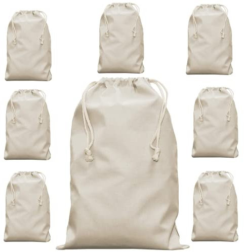 ELES VIDA Sacchetti di stoffa di diverse dimensioni Set da dipingere ZZB in naturale sacchetti, naturale, 40x50 cm - 10 pezzo, Moderno