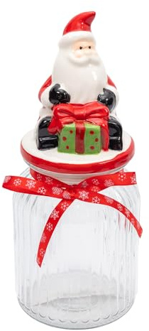 Julnyhet glasburkar jultomte pingvin godis kex kakor förvaring tomte