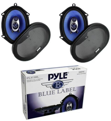 KIT FOR PYLE BLUE LABEL PL573BL 2 5 x 7 3-Way Triaxial Speakers, 150 W RMS, Max 300 W, Impedance 4 Ohms, 90 dB Spl, for Car, Pair + Free Granules