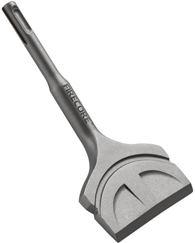 Firecore Cincel SDS PLUS 165mm × 75mm, Cincel Ancho para Azulejos, Chisel sds Curvo para Quitar Baldosas, Hormigón, Pisos, Adecuado para Taladro Percutor con Sistema SDS-Plus - FS1022