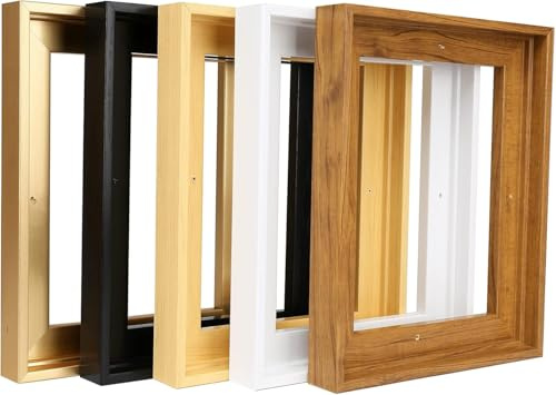 HUACANVAS Schattenfugenrahmen Schwebender Leinwand-Rahmen Für Leinwand Bilderrahmen Rahmen Leinwand Keilrahmen (30x30cm,Schwarz)