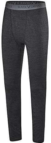 Black Crevice Merino kalsonger för män I högkvalitativa merinounderkläder för män I Merino skidunderkläder för män av 70% merinoull och 30% PES, temperaturreglerande merinokalsonger för män