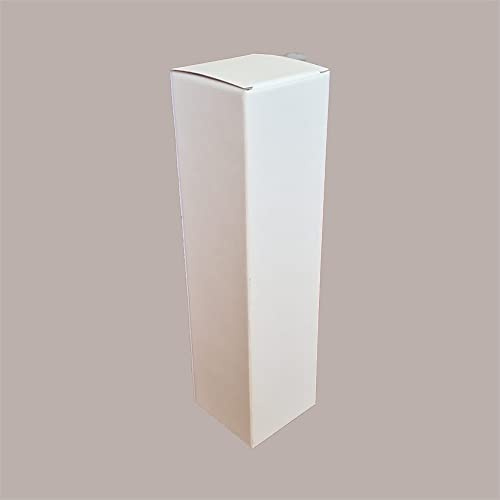 Lucgel Scatola Porta Bottiglia 1 Vino Olio in Carta Seta Bianco Bordolese 9x9H34cm - 20 pezzi -