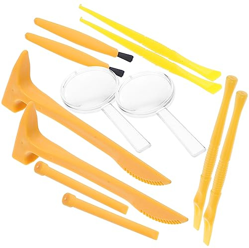 Totority Dig Kit 3 Sets Dinosaur Dig Tools Kit for Kids, Dinosau Digging Kit, Science Kits with Mini Hammer Chisel Brush Scraper for Gems Gemstone Dig Kits